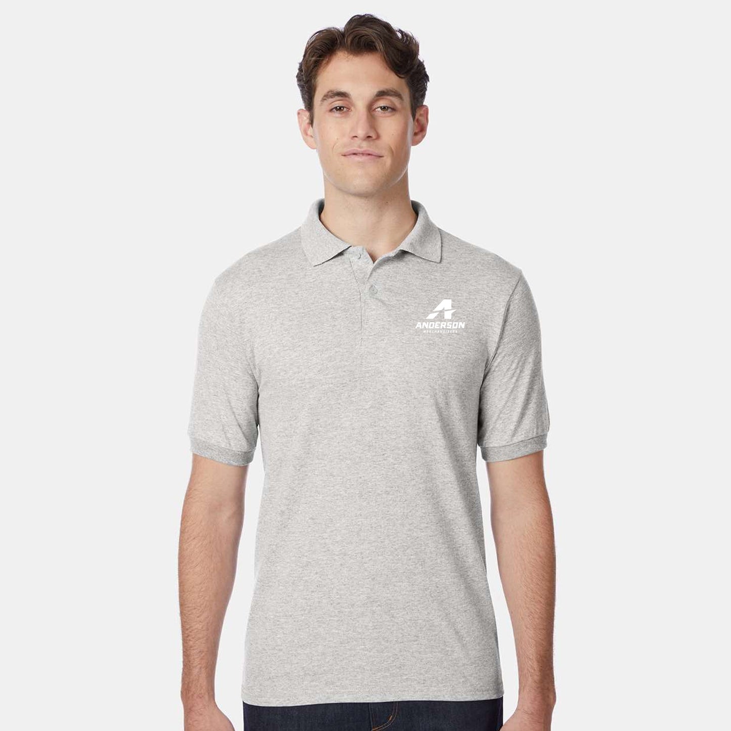 Hanes® Ecosmart® Unisex Jersey Polo Ash